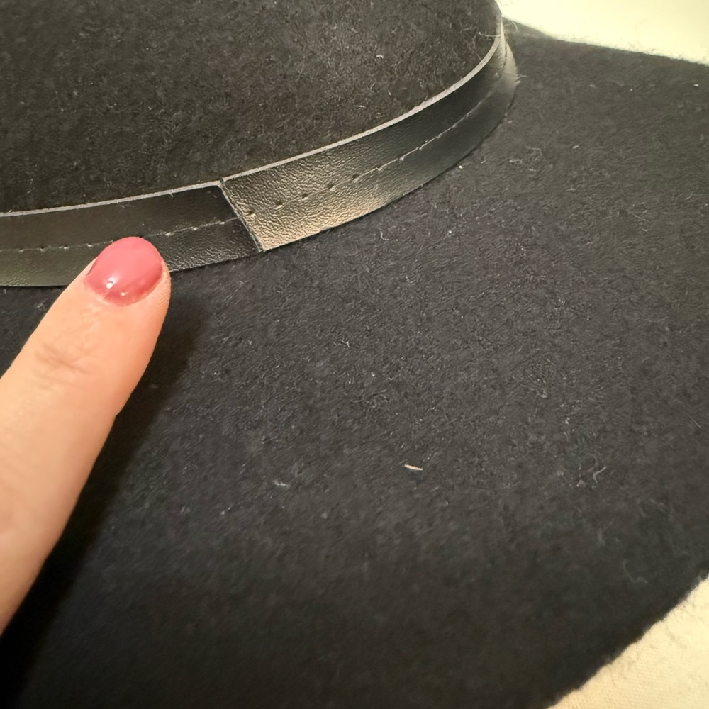 Ecote Black Felted Wool Wide Brim Hat - Picture 8 of 10